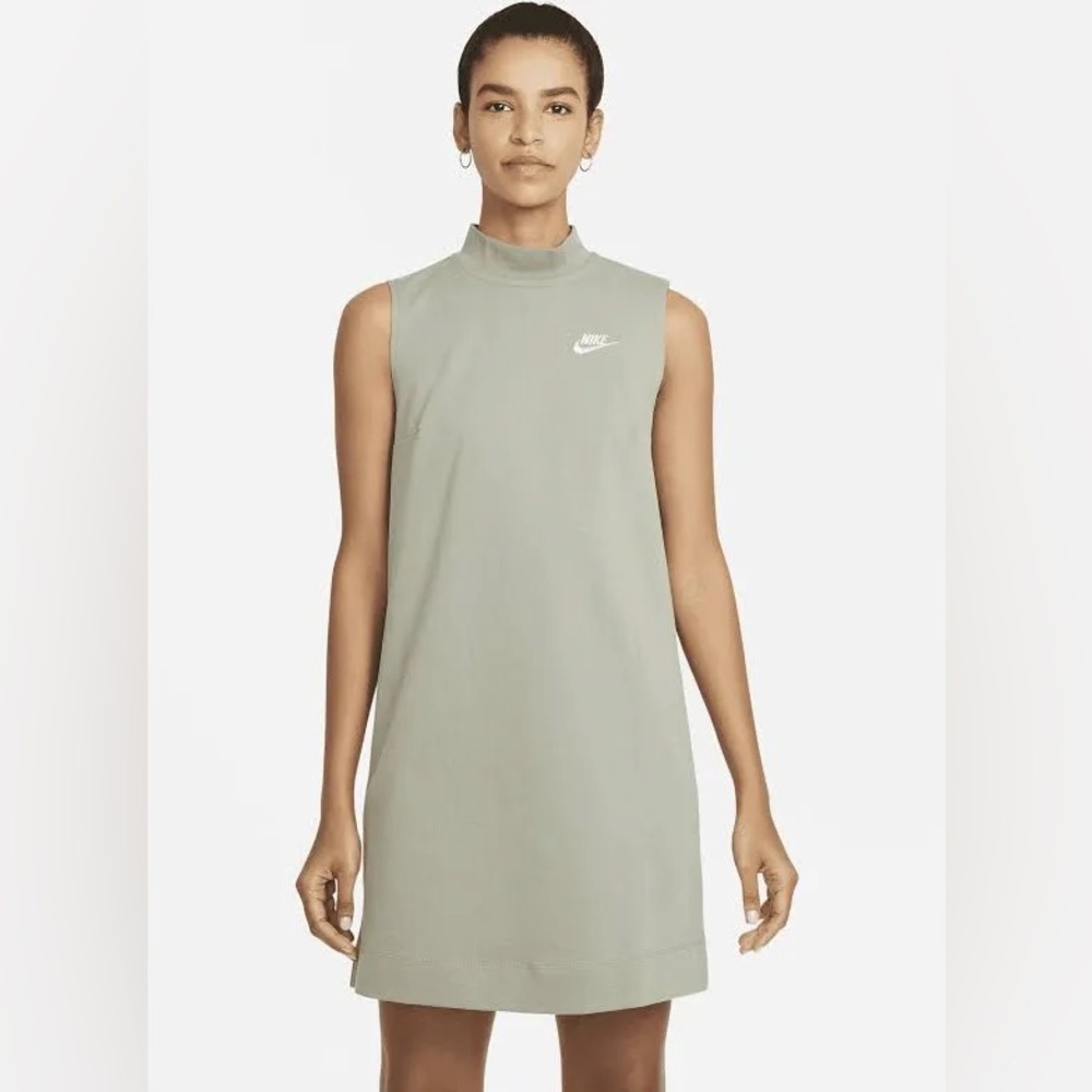 Nike Green Sleeveless Mock Neck Sheath Dress